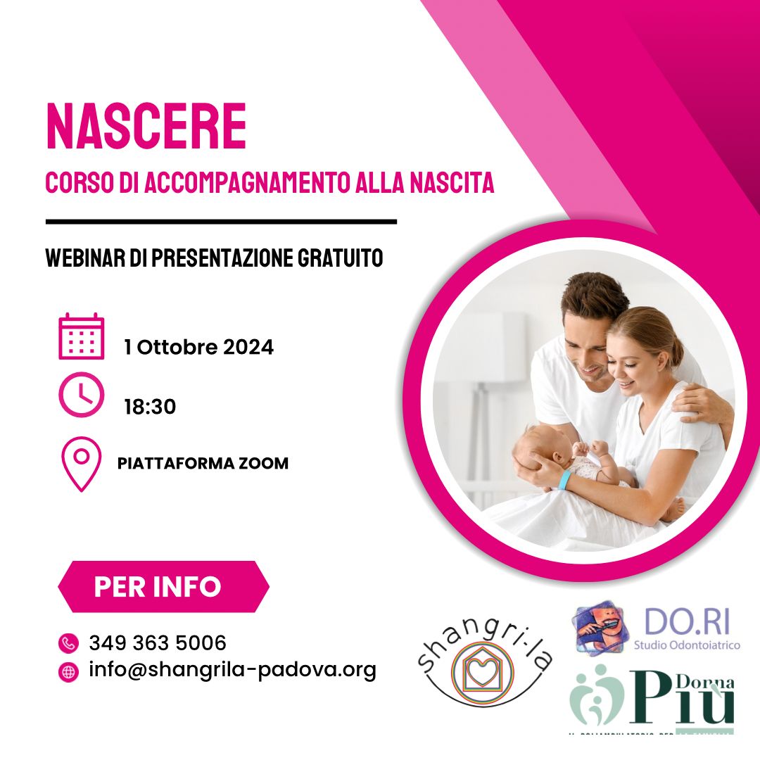 WEBINAR DI PRESENTAZIONE PROGETTO NASCERE - CORSO DI ACCOMPAGNAMENTO ALLA NASCITA 